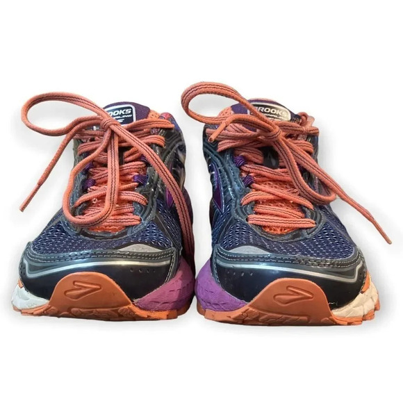 Brooks Adrenaline GTS 15 Running Shoes in Purple Blue & Orange Size 7.5 - Picture 2 of 11